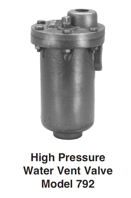 Model 792 Water Vent
