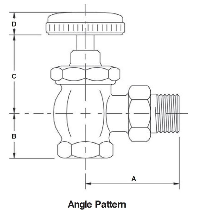 185 Angle Pattern Supply Valve .5 IN.